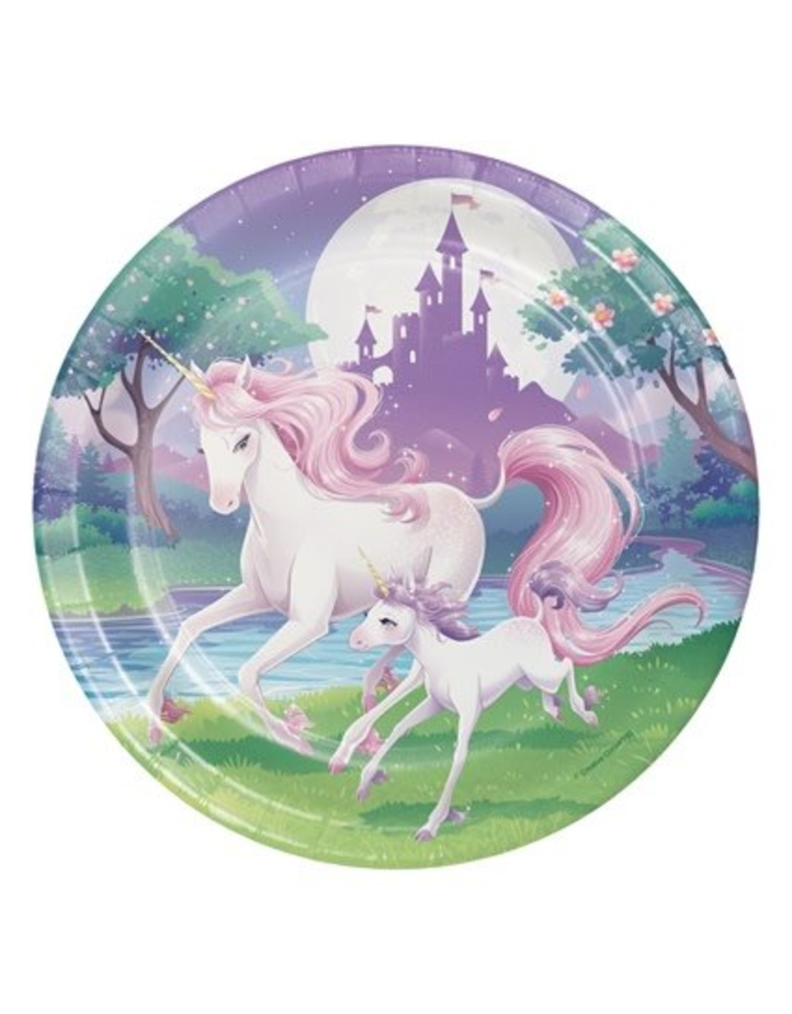 Bordjes Unicorn (23cm, 8 stuks)