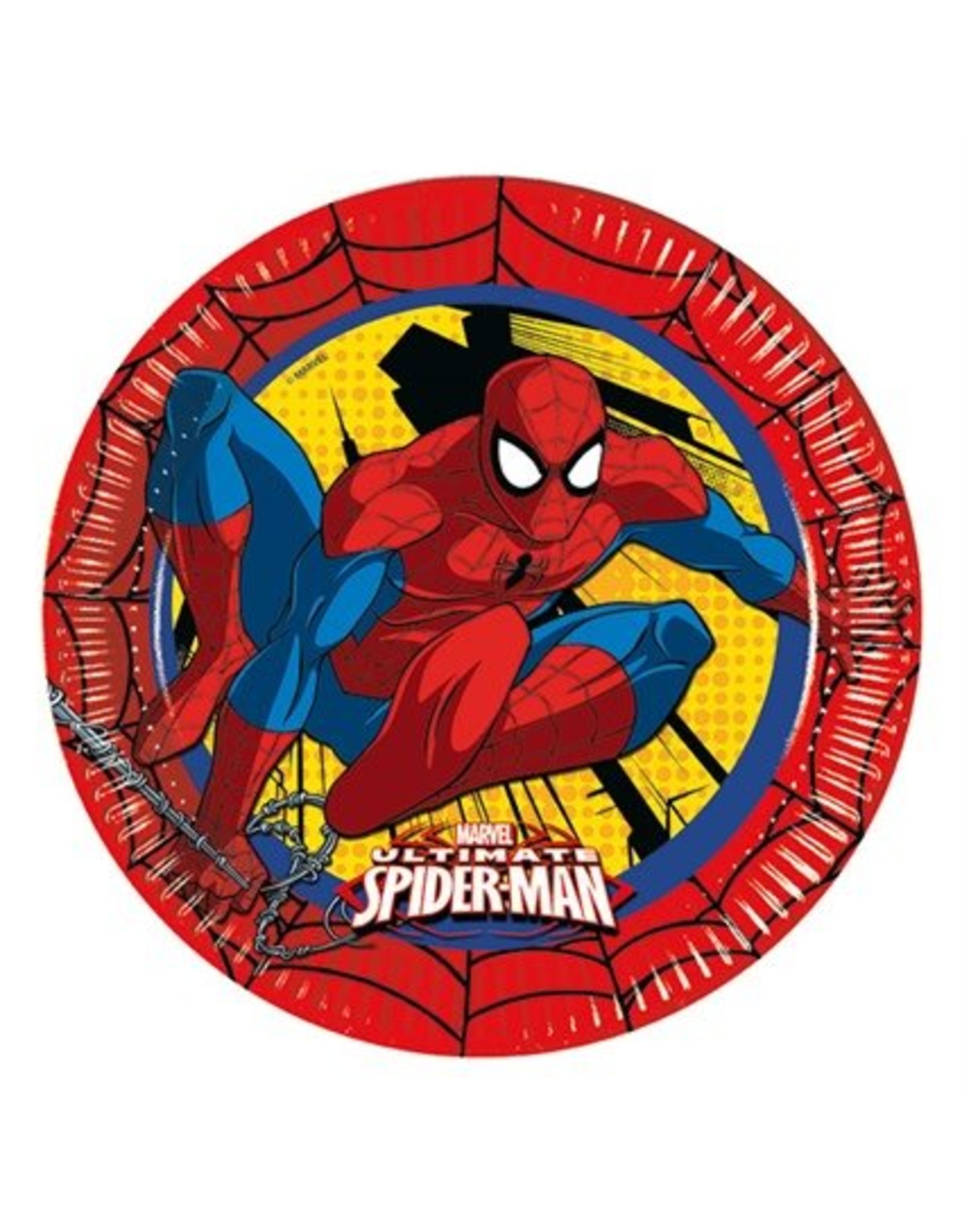 Bordjes Spiderman (Ø23cm, 8st)