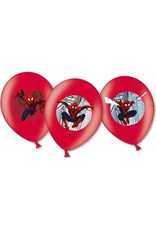 Ballonnen Spiderman (28cm, 6 stuks)