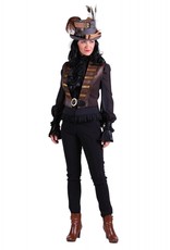 Vest dame steampunk '"Scarlett'', Bruin