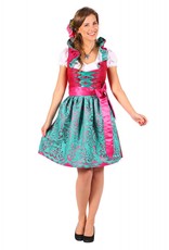 Dirndl jurk ''Susanne'', Paars-Groen