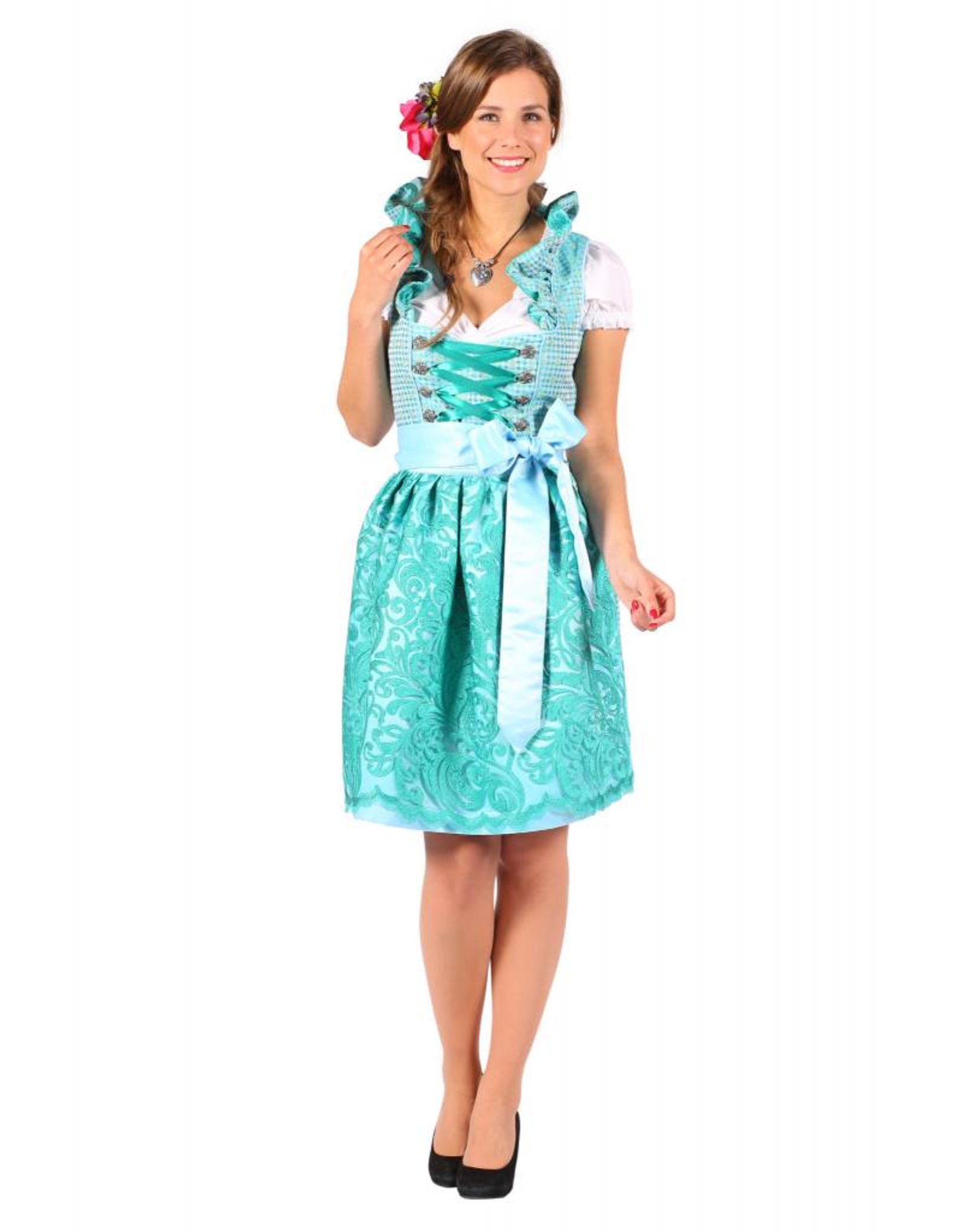 Dirndl jurk ''Susanne'', Turquoise-Groen