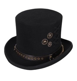 Hoed steampunk luxe, Zwart