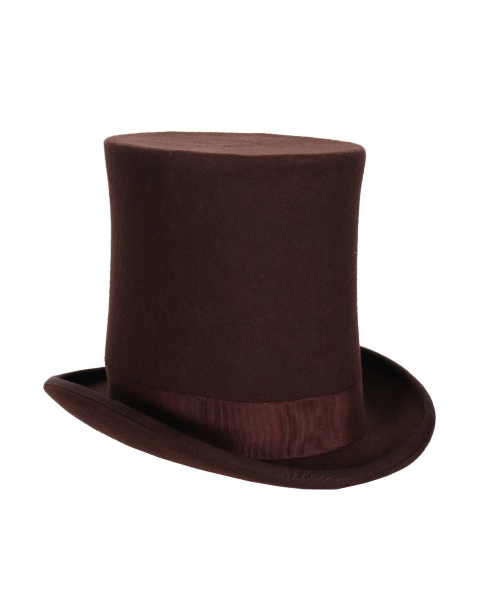 Hoge hoed extra hoog 21cm, Bruin