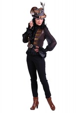 Vest dame steampunk '"Scarlett'', Bruin