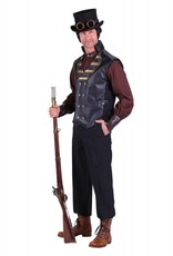 Vest heer steampunk ''Cyrus'', Zwart