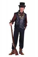 Vest heer steampunk ''Cyrus'', Zwart