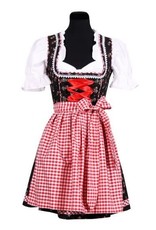 Dirndl ''Lisa'', zwart-rood