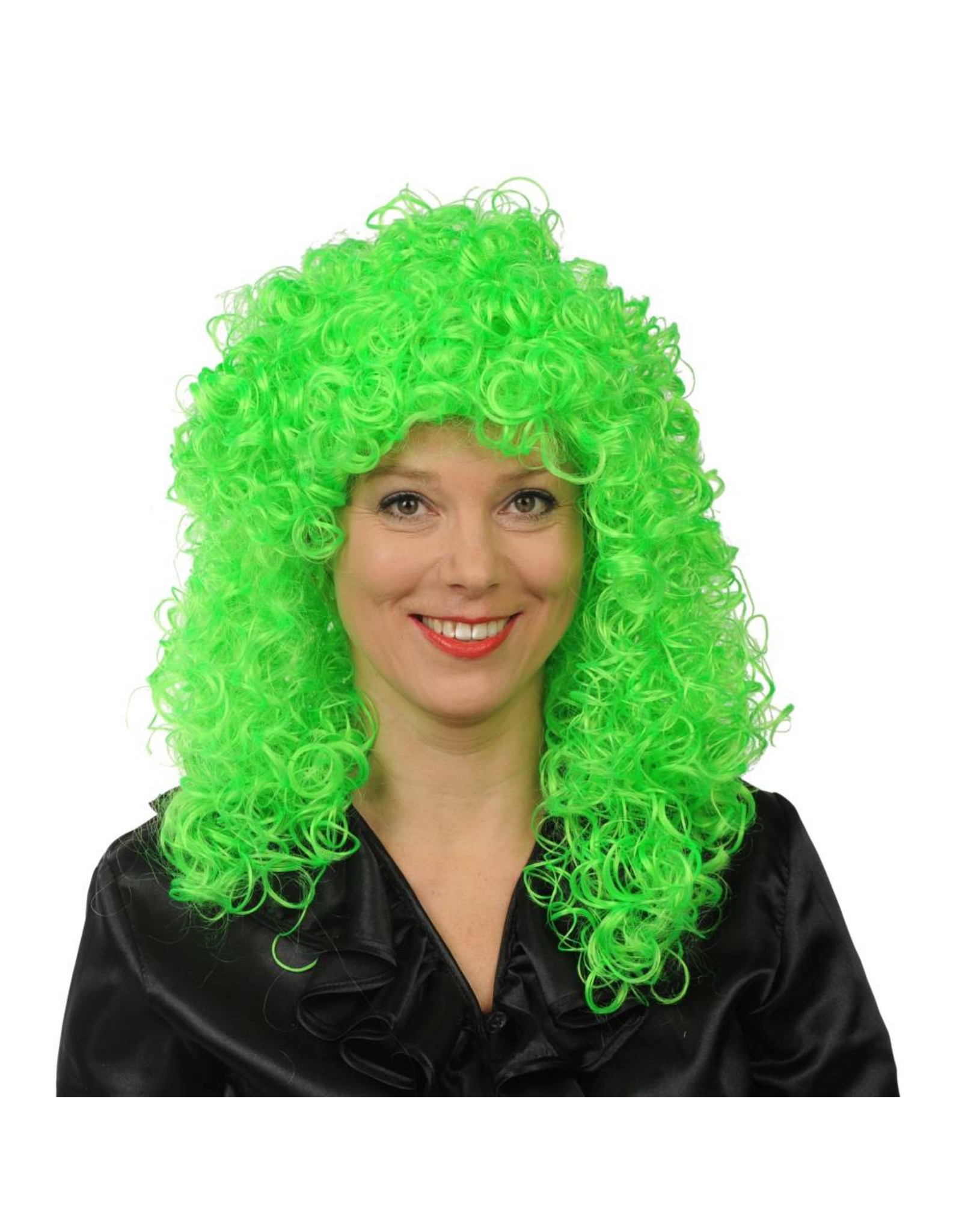 Pruik roxy wetlook neongroen