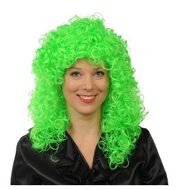 Pruik roxy wetlook neongroen