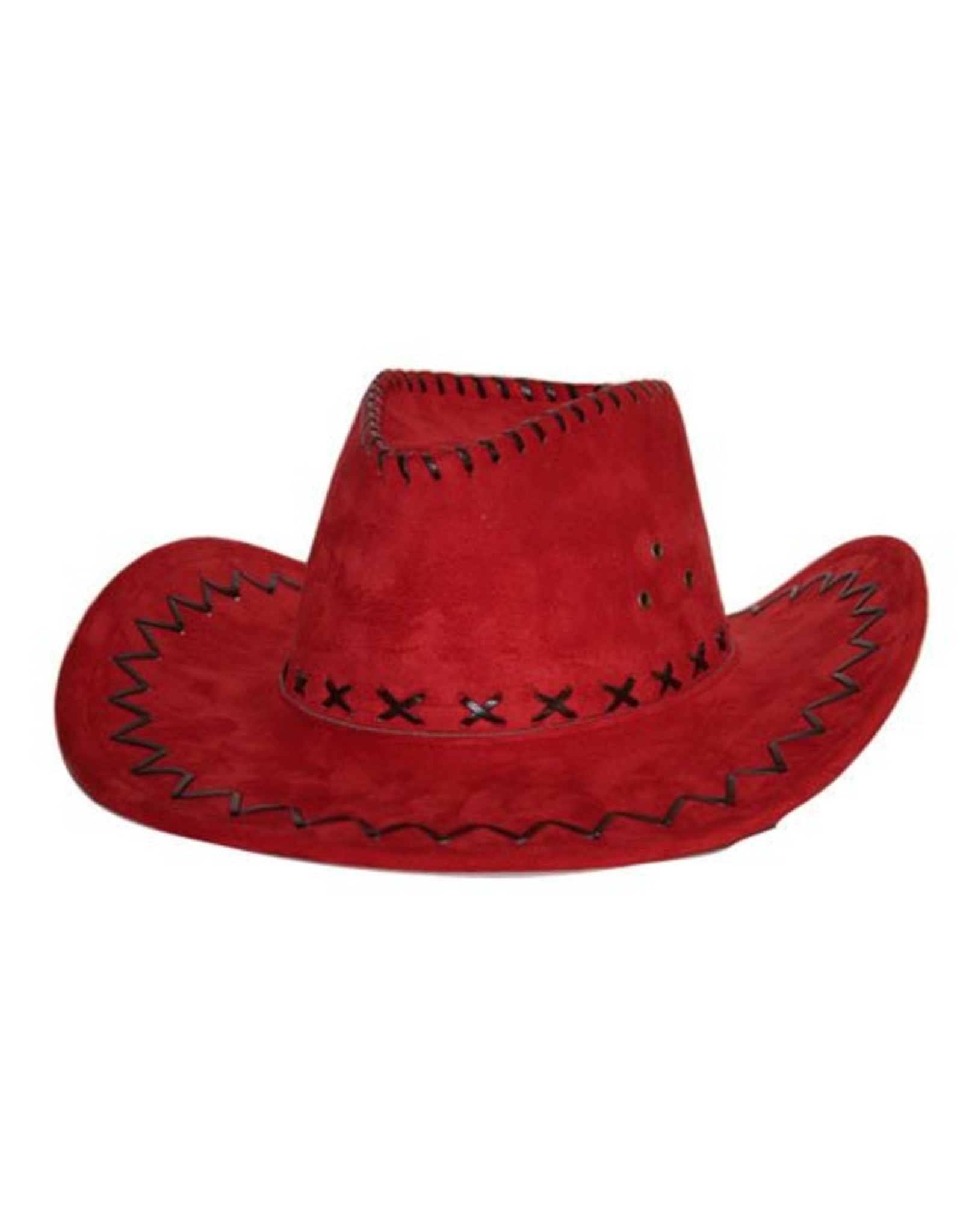 Hoed Cowboy Suède rood