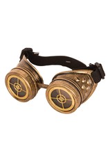 Bril Steampunk goud