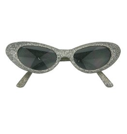 Bril Disco glitter zilver Bril Disco glitter zilver