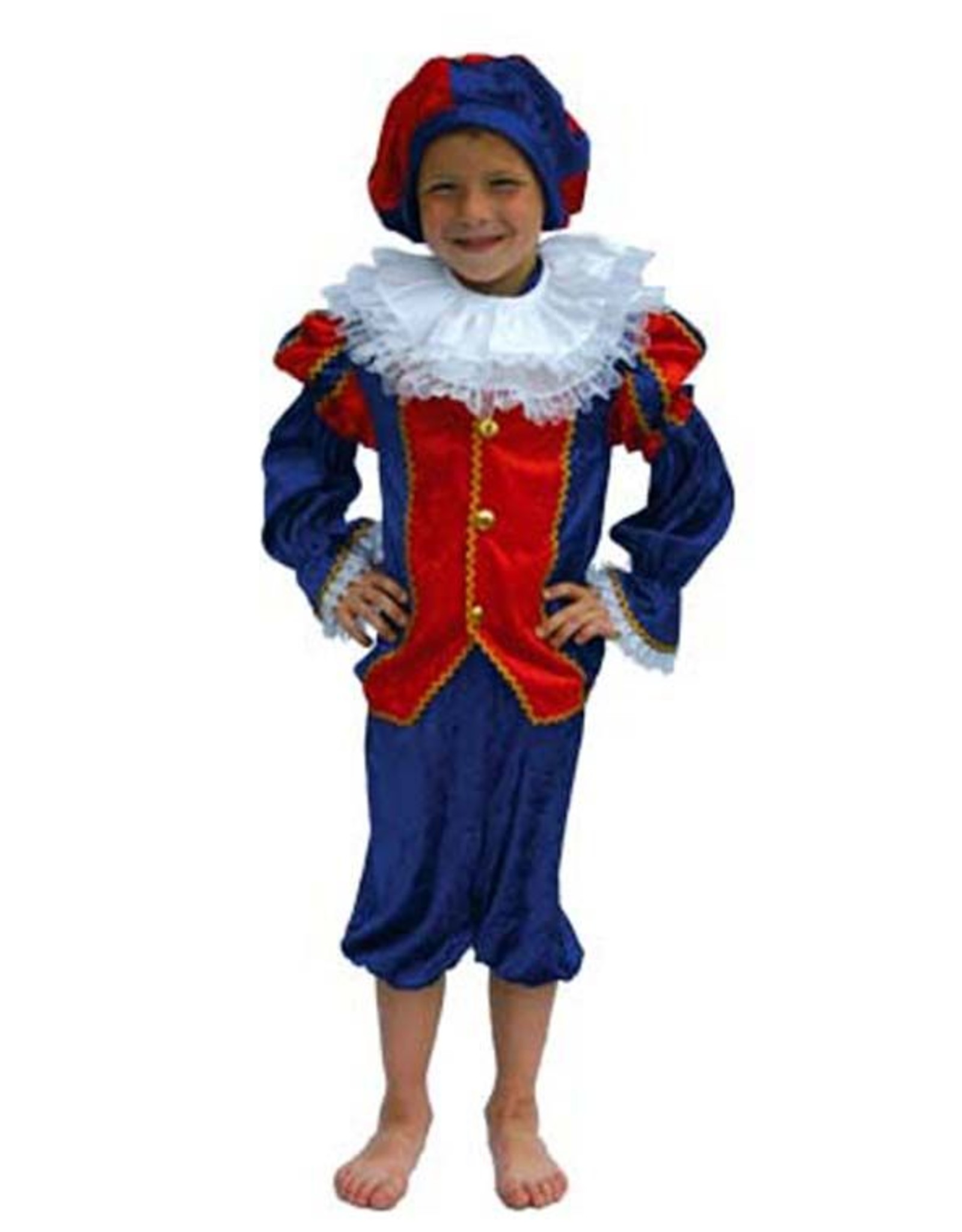 Kostuum Kind Zwarte Piet blauw/rood