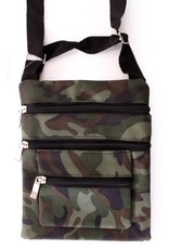 Schoudertas / bag camouflage print 3 ritsen