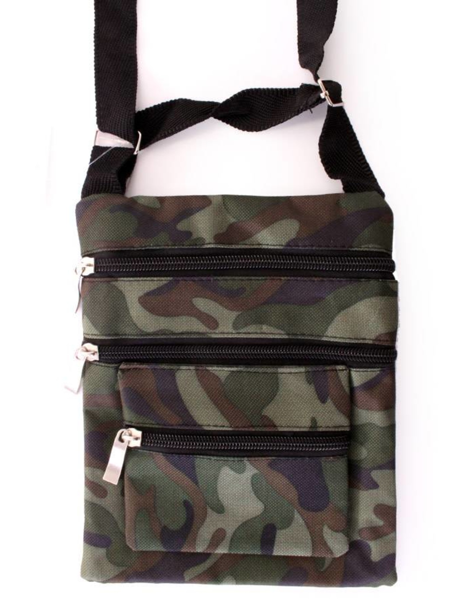 Schoudertas / bag camouflage print 3 ritsen