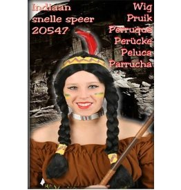 Pruik indiaanse Chinouk 2 vlechten