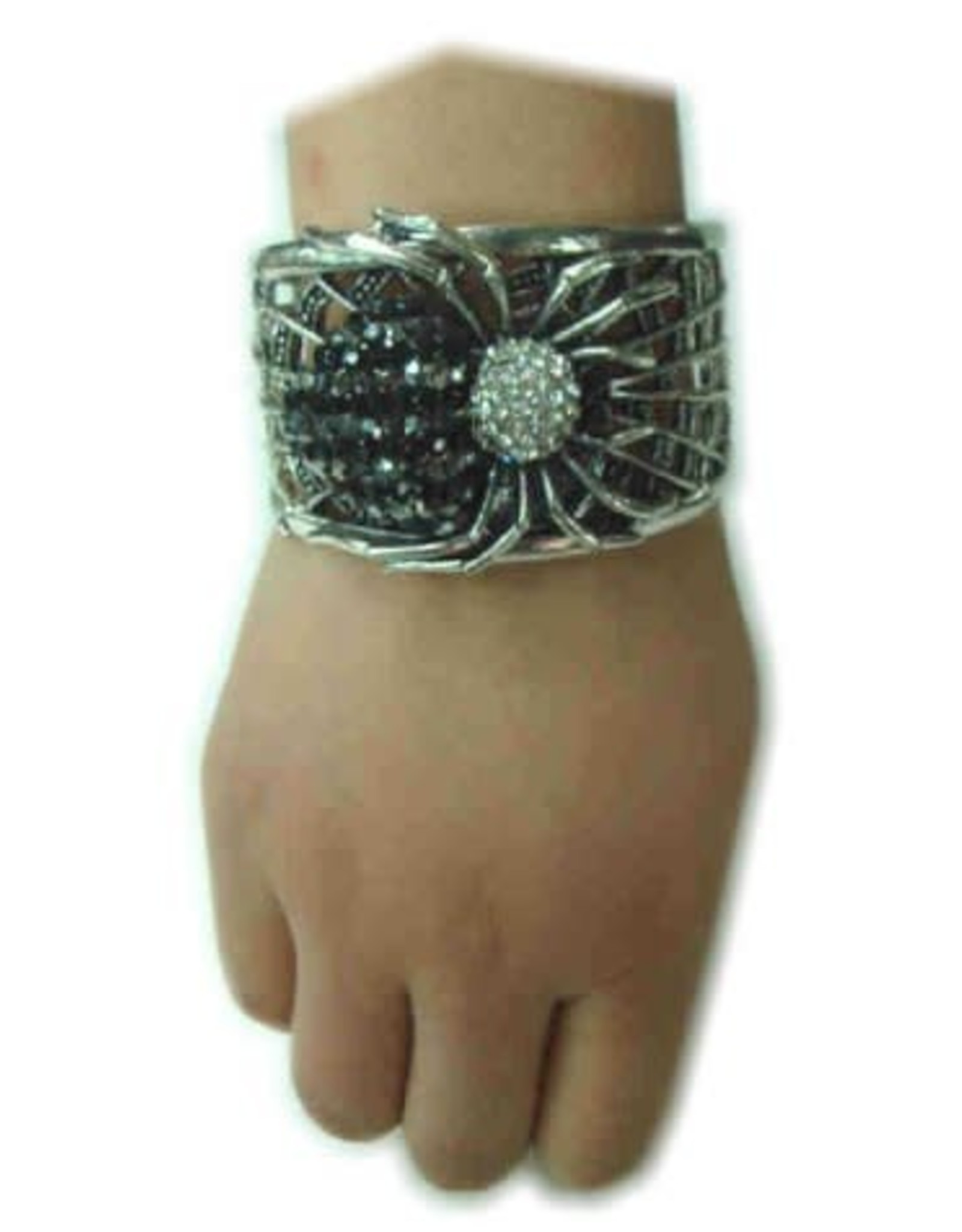 Armband luxe spin zwart/zilver