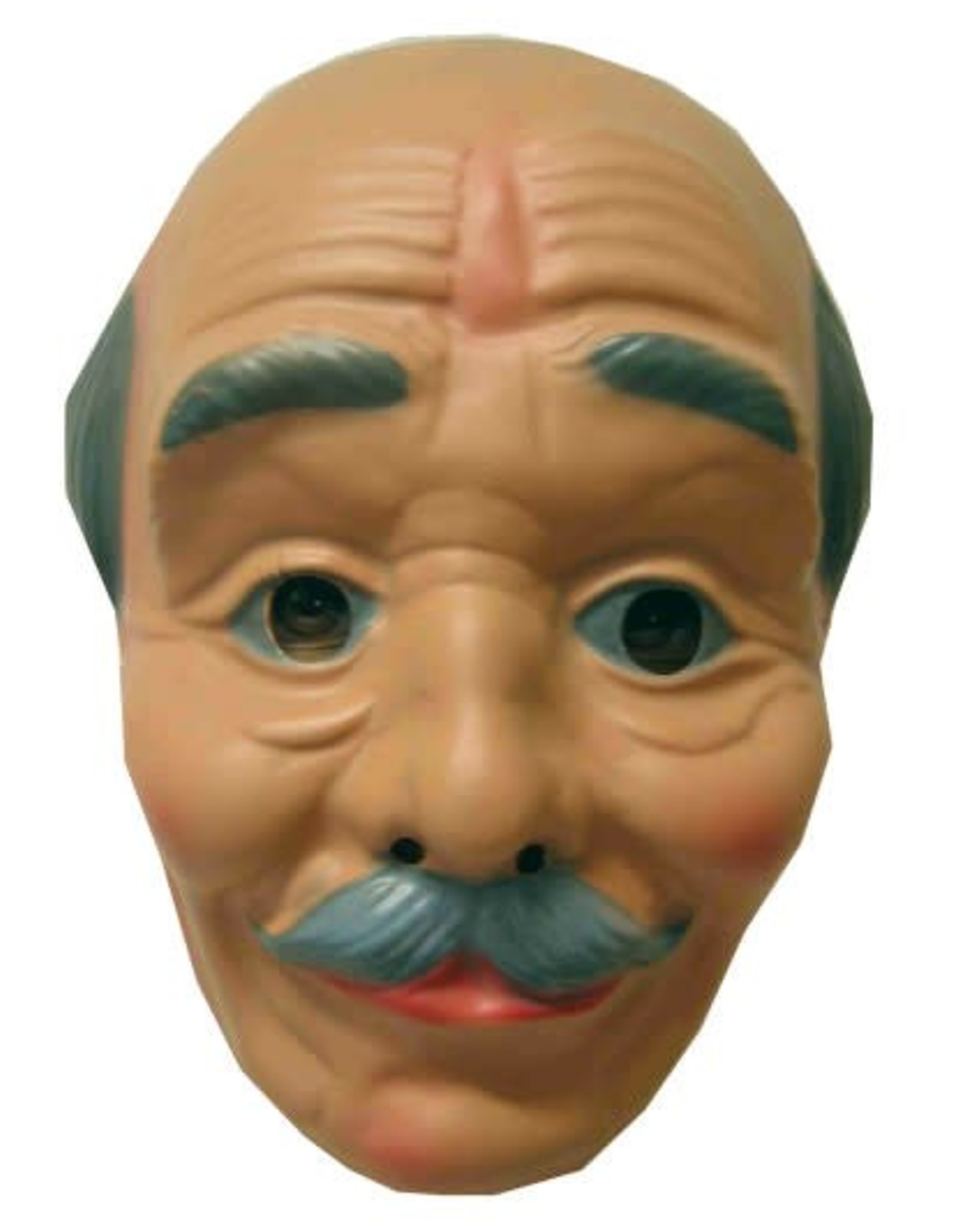 Masker plastic opa kaalhoofd + snor (oude man)