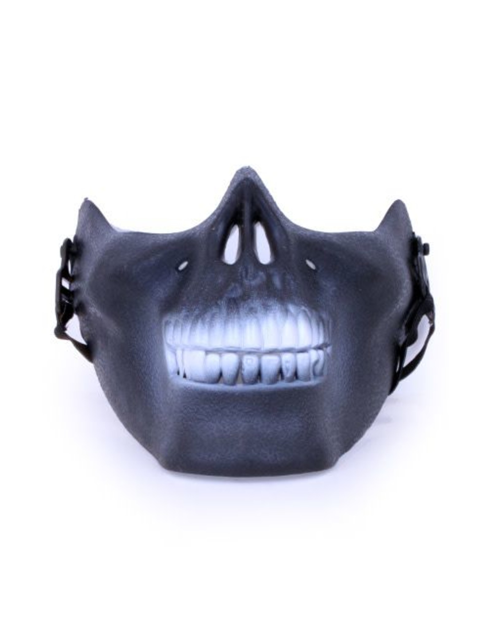 Halfmasker onderkaak skull zwart