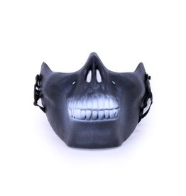 Halfmasker onderkaak skull zwart