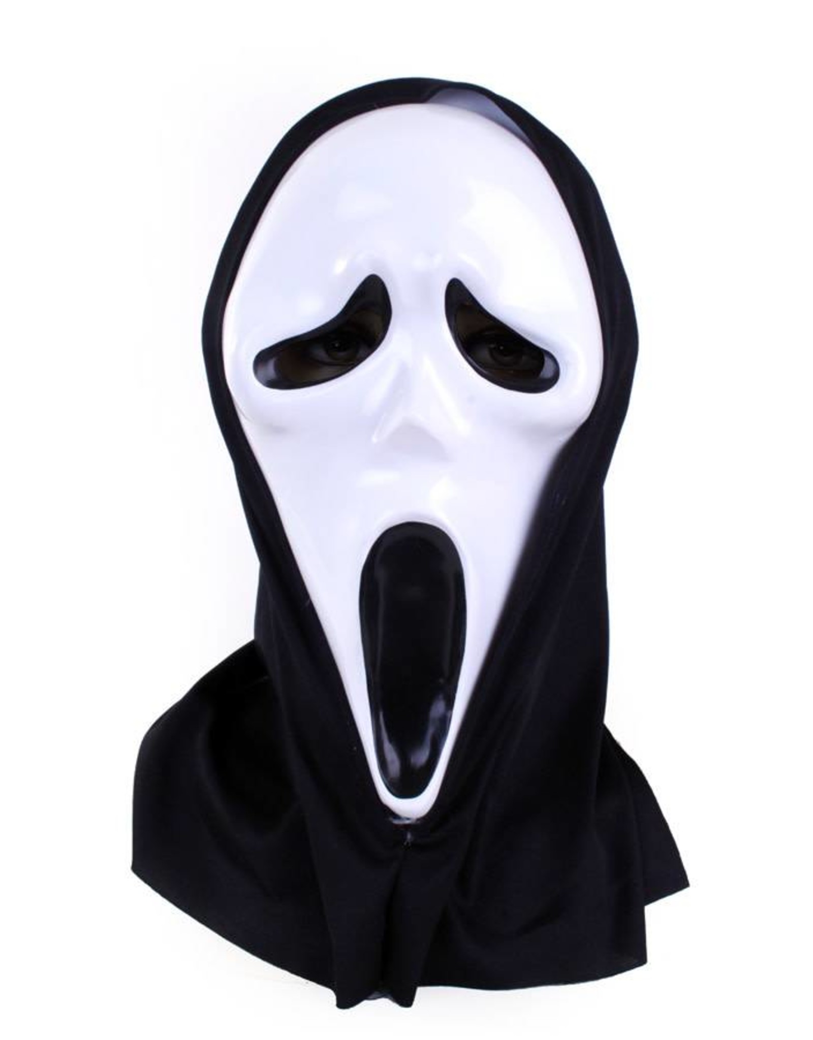 Masker Scream plastic met hoofddoek