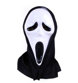 Masker Scream plastic met hoofddoek