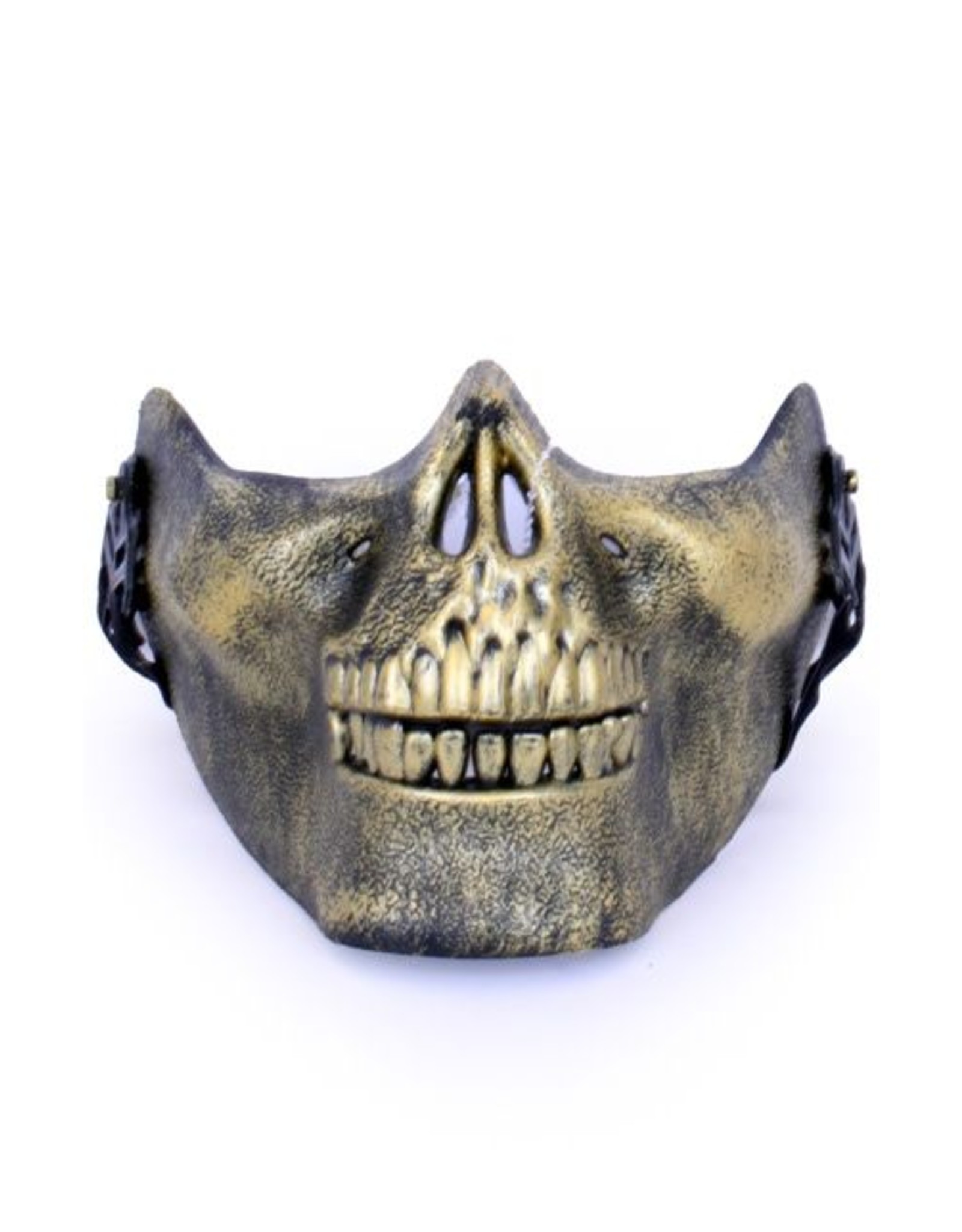 Halfmasker onderkaak skull goud