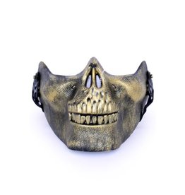 Halfmasker onderkaak skull goud