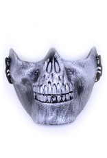 Halfmasker onderkaak skull zilver