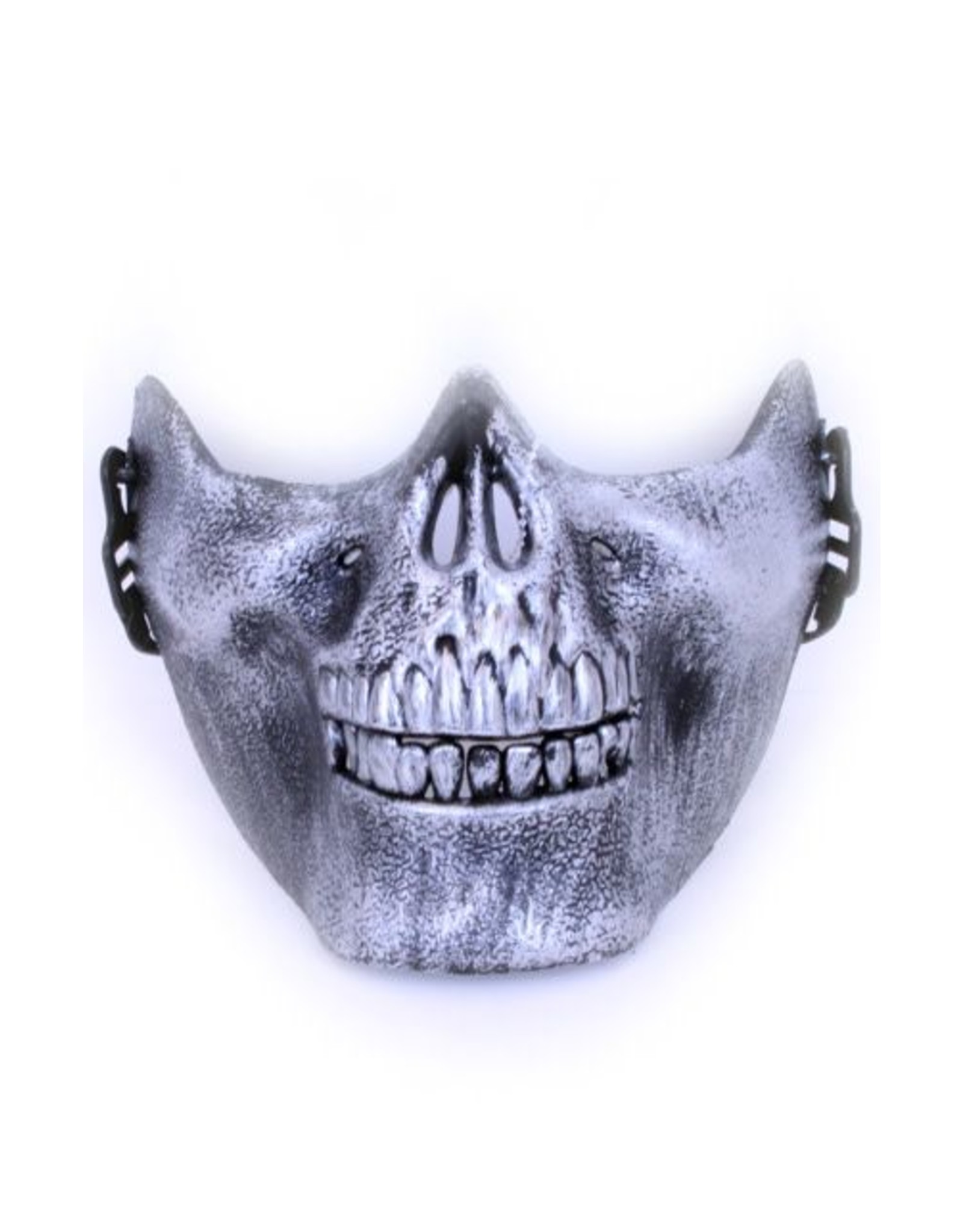 Halfmasker onderkaak skull zilver