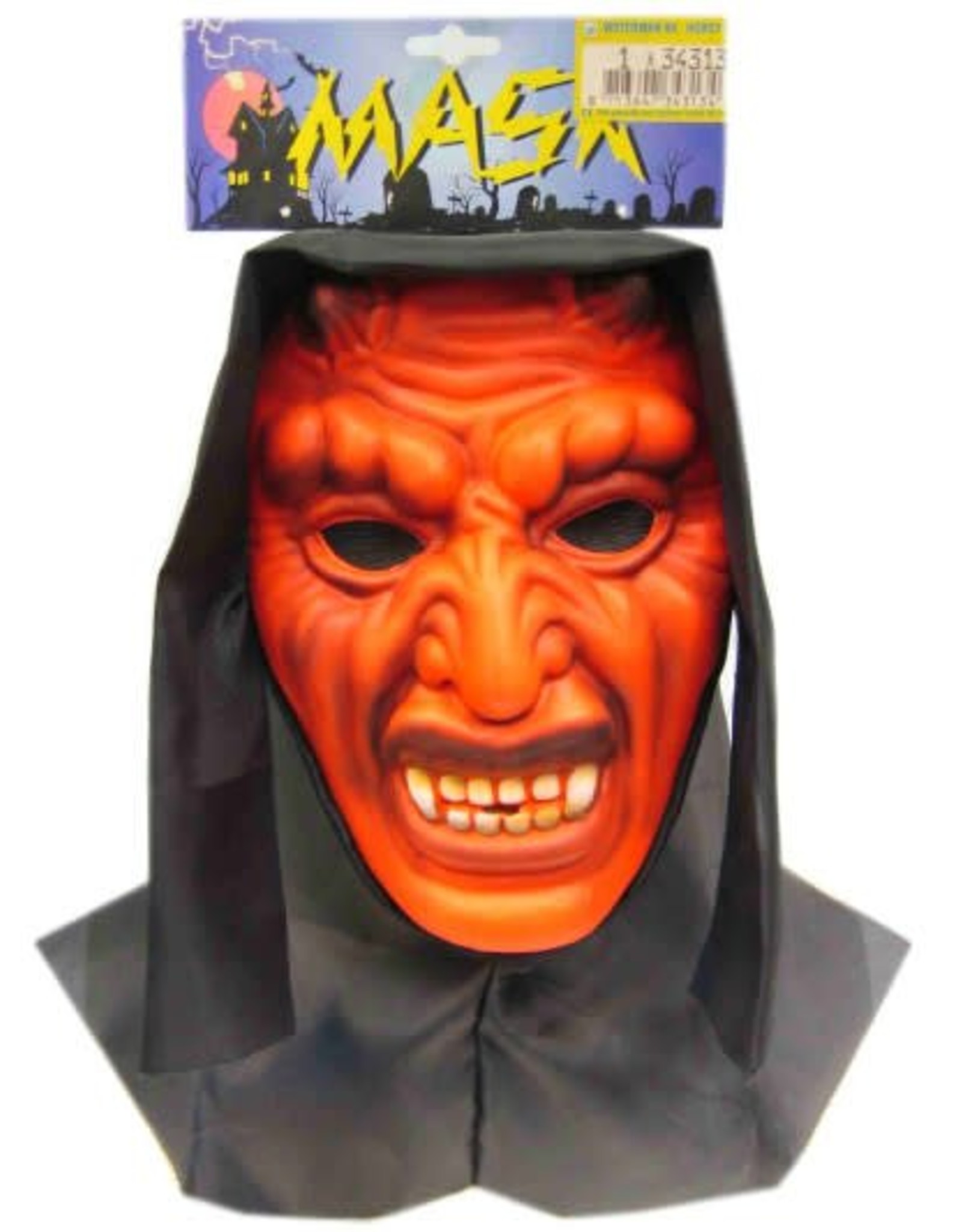 Vinyl masker duivel + doek (Halloween)