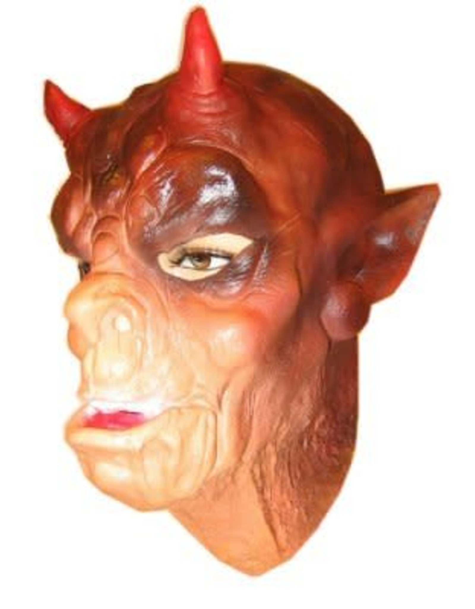 Masker latex aap met horens