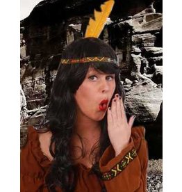 Indianen kralenband + veer