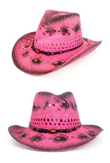 Stetson hoed crazy summer met decoratie pink