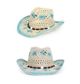 Stetson hoed crazy summer met decoratie blauw/wit