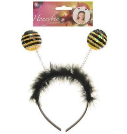 Hoofdband bij + pailletten + marabou