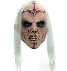 Masker zombie lobotomie wit haar