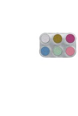 Grimas Water Make-Up Paletten Pearl - P6 - 6 x 2,5ml