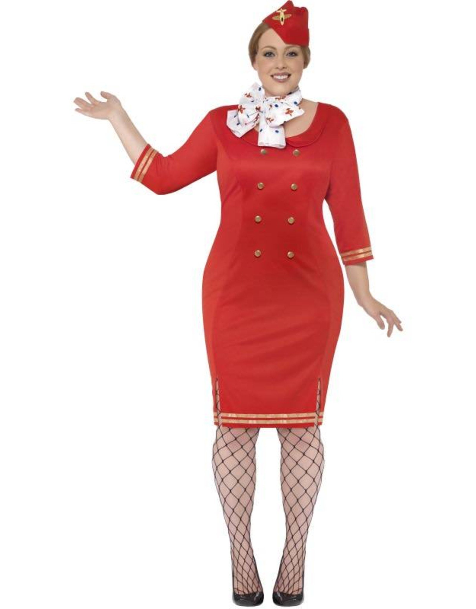 Curves Stewardess Kostuum