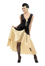 20's Gatsby Dames Kostuum, Zwart