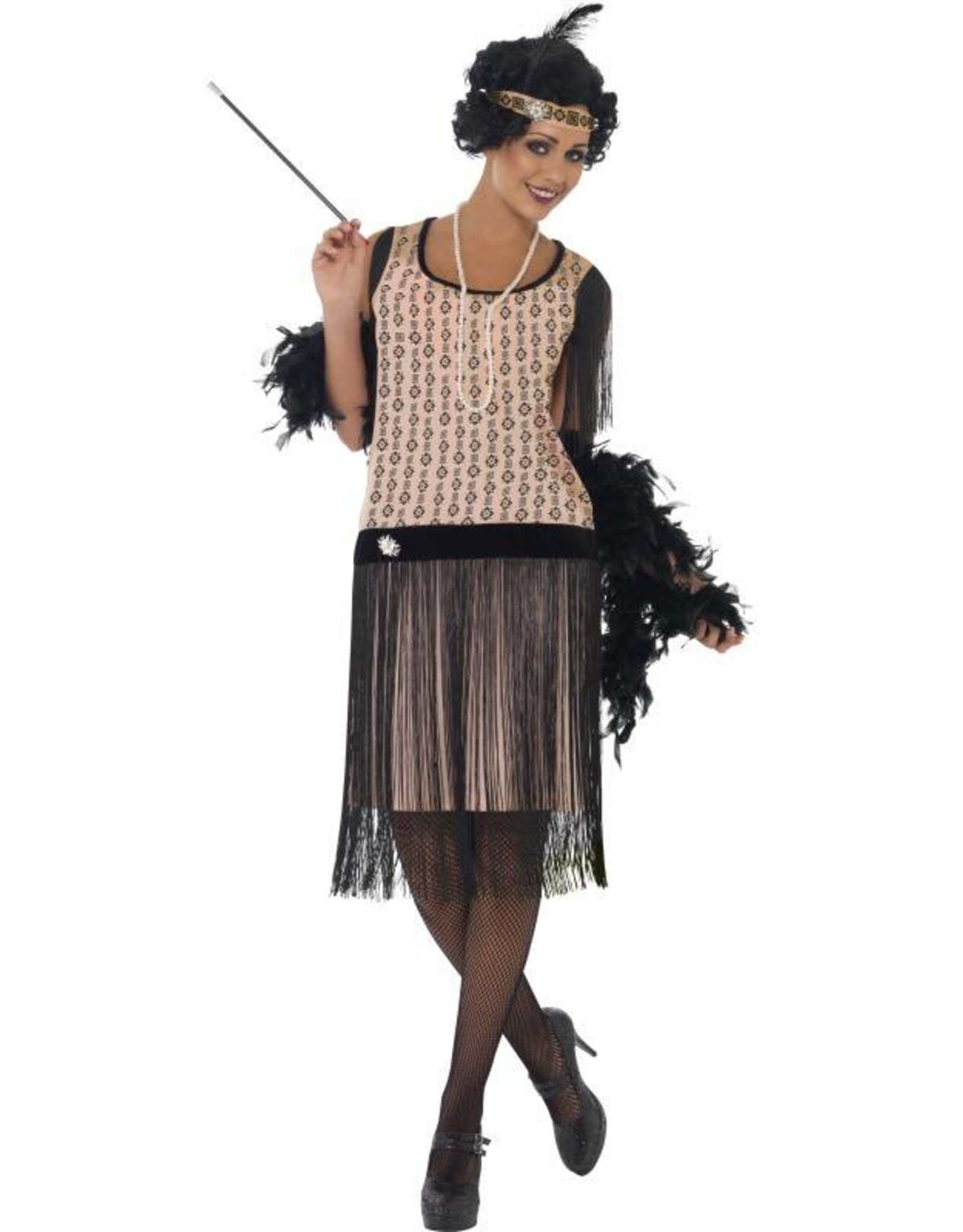 zonsondergang Koor kiespijn 1920's Coco Flapper Charleston Kostuum Pink - De verkleedzolder, voor al uw  feestartikelen, accessoires, verhuur en verkoop van kleding, feestkleding  en kostuums voor uw themafeest of gala.