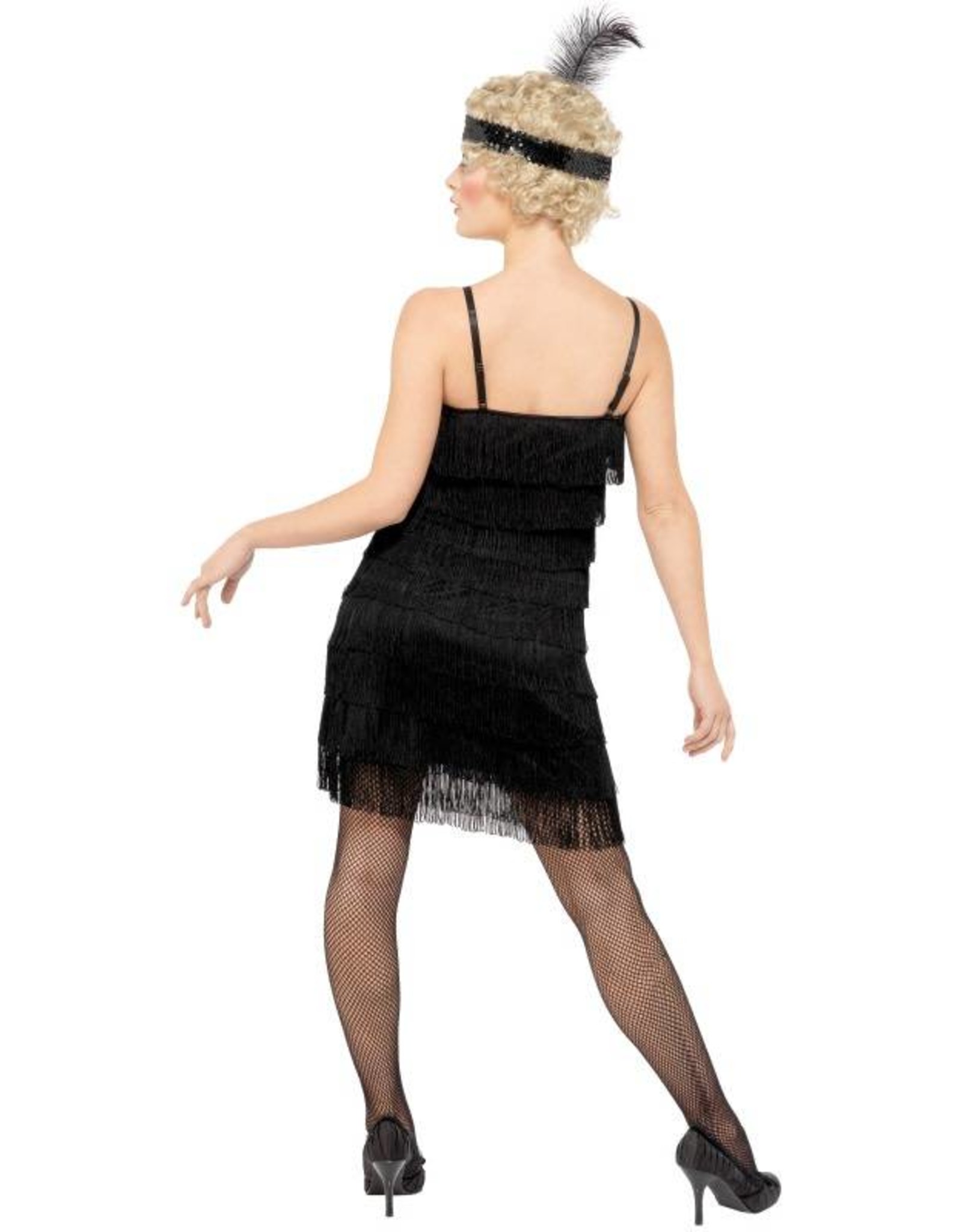 Fringe Flapper Charleston Kostuum, zwart