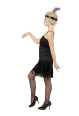 Fringe Flapper Charleston Kostuum, zwart