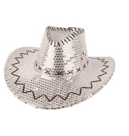 Hoed Cowboy Sequin Zilver