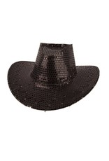 Hoed Cowboy Sequin Zwart