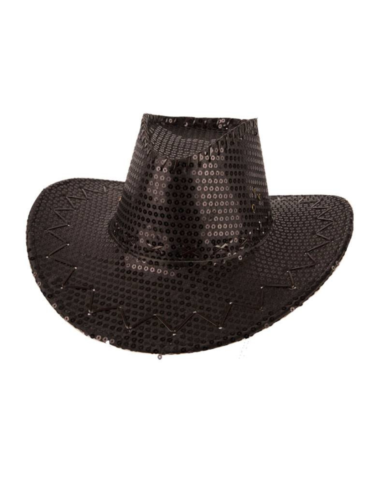 Hoed Cowboy Sequin Zwart