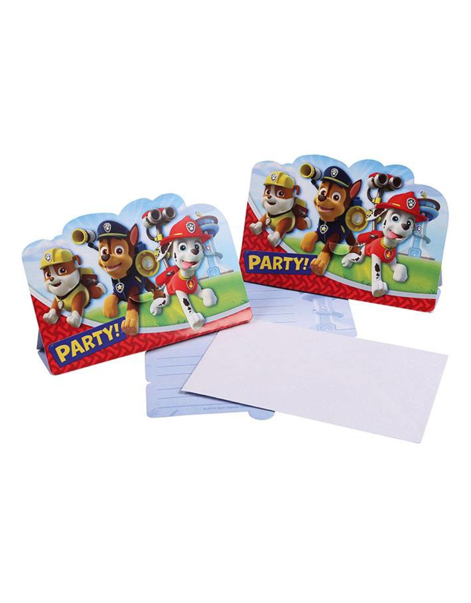 Uitnodigingskaarten +envelop Paw Patrol