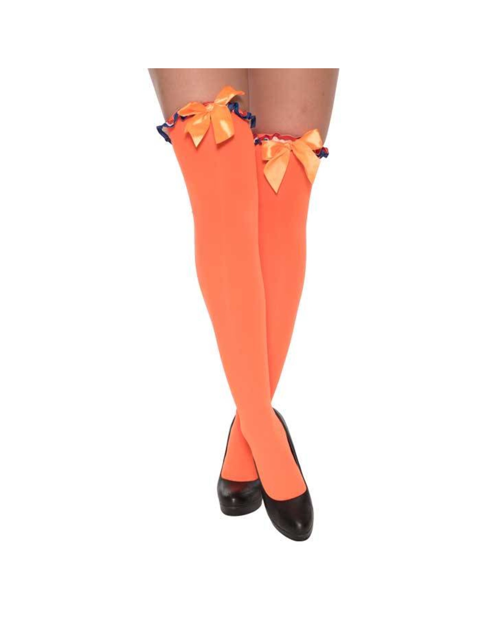 Stay up Kousen Fantasy Oranje met Strik Rood/Wit/Blauw