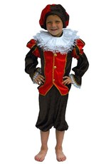 Kostuum Kind Piet zwart/rood